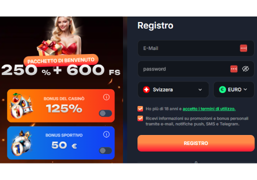 Registrazione Beef Casino